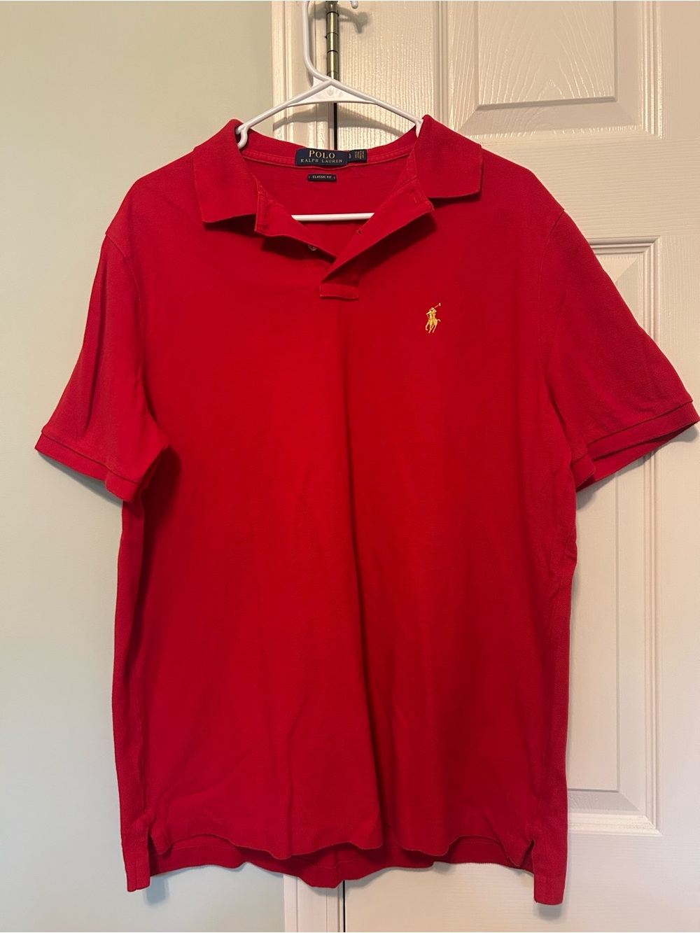 Polo Ralph Lauren Men's Red Polo with Yellow Pony Logo